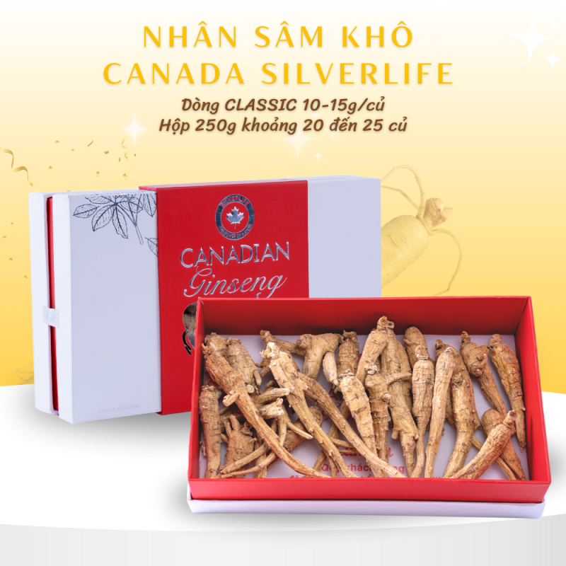 Nhân Sâm Canada SilverLife Nguyên Củ Classic Hộp 250g