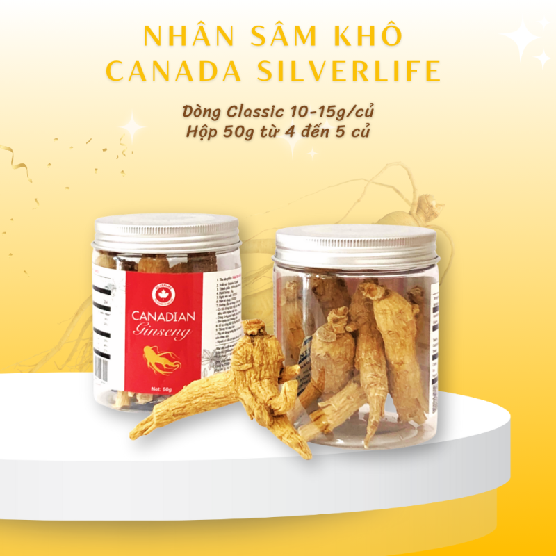 Nhân Sâm Canada SilverLife Nguyên Củ Classic Hũ 50g