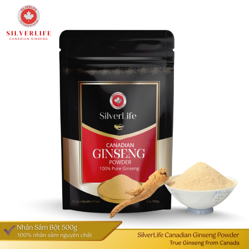 Nguyên Liệu Bột Nhân Sâm Canada SilverLife gói 500g