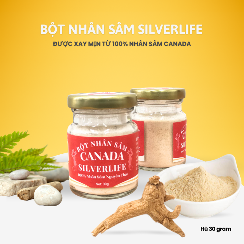 Bột Nhân Sâm Canada SilverLife hũ 30g